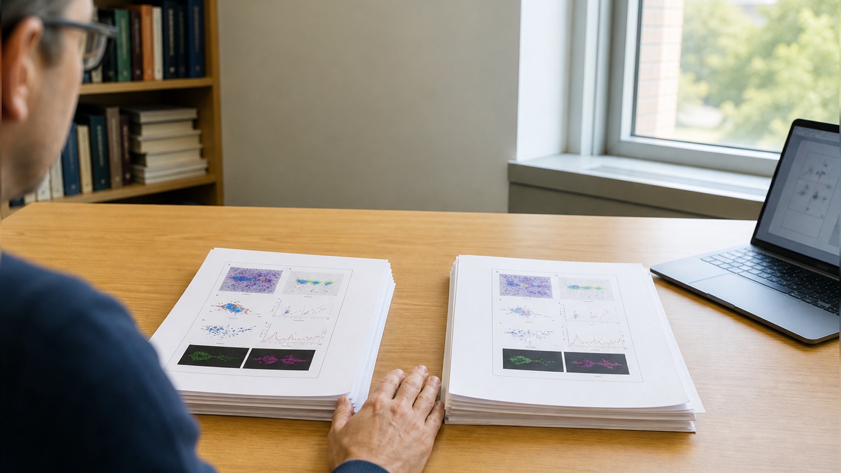 Two figure proofs from the same study prepared to two different journals’ specifications, the situation a transfer offer creates.
