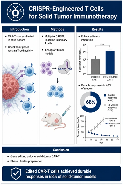 CRISPR Immunotherapy — biomedicine, classic navy style
