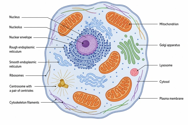 Liver cell, real proportions