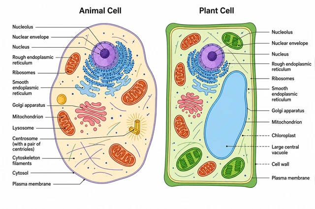 Animal vs plant cell