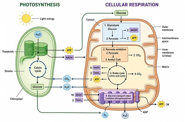 With photosynthesis