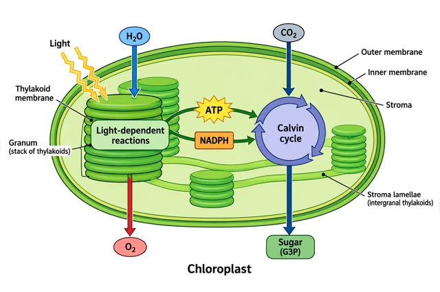 Light reactions vs Calvin cycle