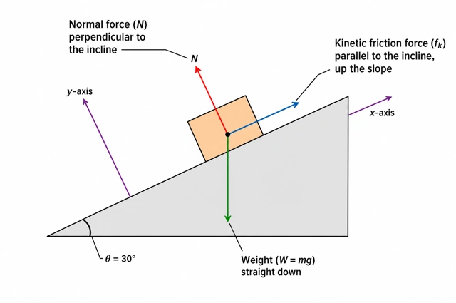 Block on an incline