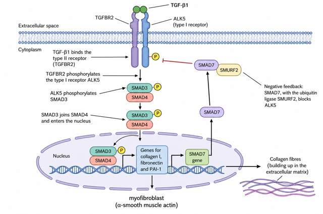 SMAD7 feedback in fibrosis